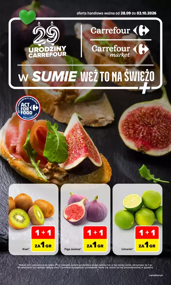 Katalog Carrefour w: Trzciana (Podkarpackie) | Gazetka Carrefour Market w SUMIE weź to na świeżo | 2026-09-27T00:00:00.000Z - 2026-10-03T00:00:00.000Z