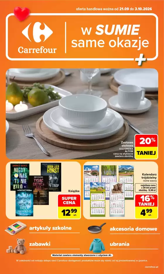 Katalog Carrefour w: Trzciana (Podkarpackie) | Gazetka Carrefour w SUMIE same okazje | 2026-09-20T00:00:00.000Z - 2026-10-03T00:00:00.000Z