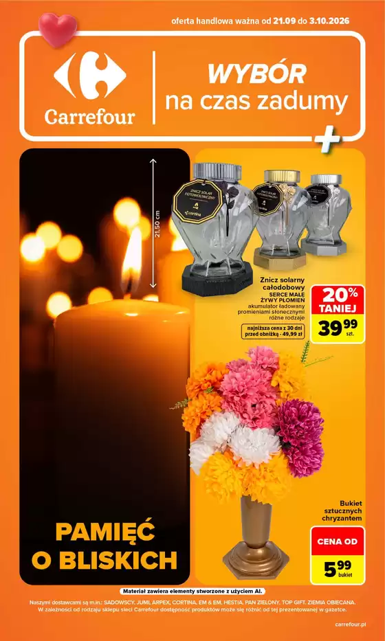 Katalog Carrefour w: Trzciana (Podkarpackie) | Gazetka Carrefour WYBÓR na czas zadumy | 2026-09-20T00:00:00.000Z - 2026-10-03T00:00:00.000Z