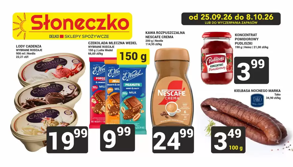 Katalog Słoneczko | Ekskluzywne oferty i okazje | 2026-09-25T00:00:00.000Z - 2026-10-08T00:00:00.000Z