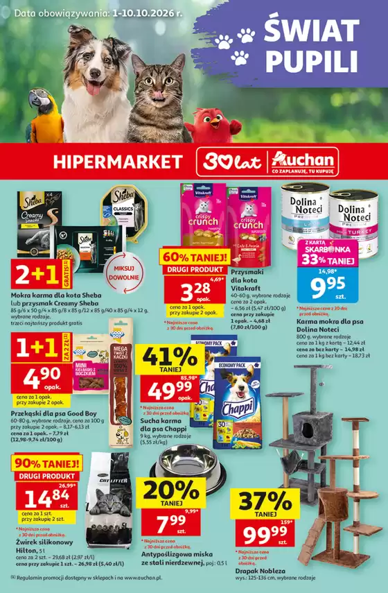 Katalog Auchan w: Goniądz | Gazetka Świat Pupili Hipermarket Auchan | 2026-10-01T00:00:00.000Z - 2026-10-01T00:00:00.000Z