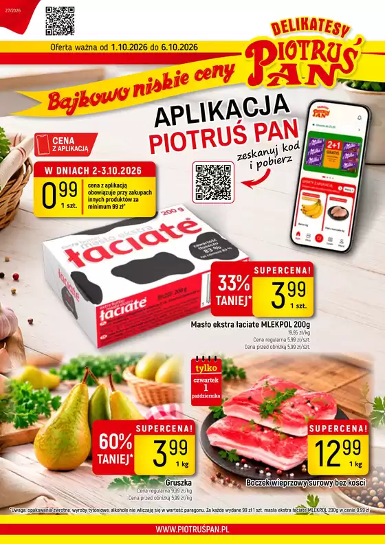 Katalog Delikatesy Piotruś Pan | Detal 27 2026 www 1 | 2026-10-01T00:00:00.000Z - 2026-10-06T00:00:00.000Z