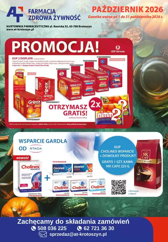 Katalog AT w: Golina | gazetka farmacja pazdziernik 2026 | 2026-10-01T00:00:00.000Z - 2026-10-31T00:00:00.000Z