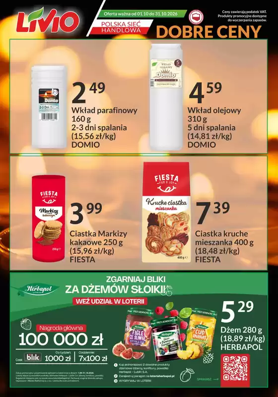 Katalog Livio | Rabaty i promocje | 2026-10-01T00:00:00.000Z - 2026-10-31T00:00:00.000Z