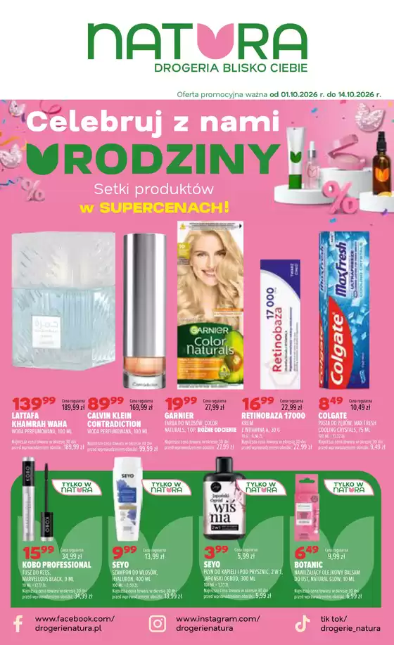 Katalog Drogerie Natura w: Bierutów | 26e2db071d625cf96d38c66162d75508a0c28bfd | 2026-10-01T00:00:00.000Z - 2026-10-14T00:00:00.000Z