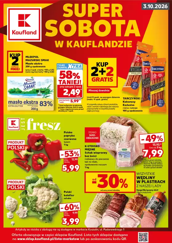 Katalog Kaufland | Kaufland Super Sobota ważne 3.10 | 2026-10-03T00:00:00.000Z - 2026-10-03T00:00:00.000Z