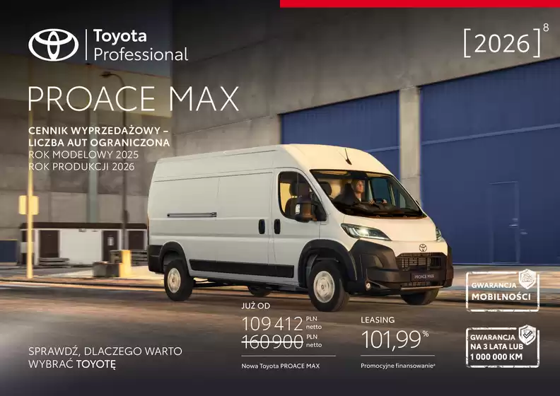 Katalog Toyota | Spec nowy proace max my25 py26 | 2026-10-03T00:00:00.000Z - 2026-12-31T00:00:00.000Z