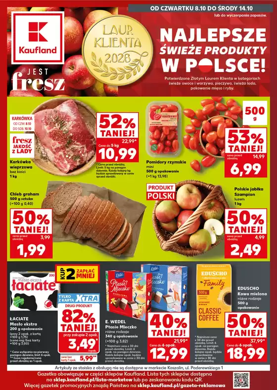 Katalog Kaufland w: Buczkowice | Kaufland Gazetka Tygodnia ważne do 14.10 | 2026-10-08T00:00:00.000Z - 2026-10-14T00:00:00.000Z