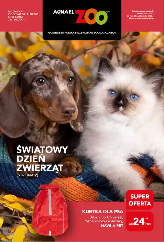 Katalog Aqua el ZOO | Światowy dzien zwierząt  | 2026-10-05T00:00:00.000Z - 2026-10-31T00:00:00.000Z