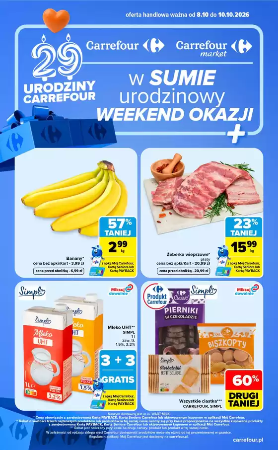 Katalog Carrefour | Gazetka Carrefour Market w SUMIE urodzinowy WEEKEND OKAZJI | 2026-10-07T00:00:00.000Z - 2026-10-10T00:00:00.000Z