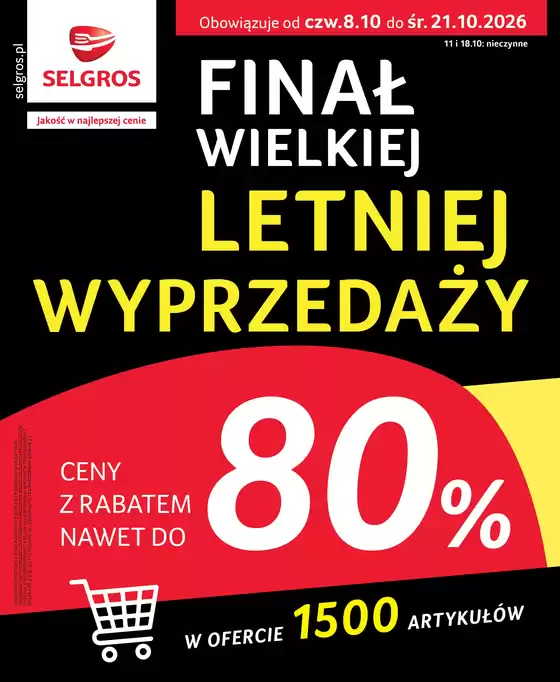 Katalog Selgros w: Kazimierz Biskupi | Totalna Wyprzedaż | 2026-10-08T00:00:00.000Z - 2026-10-21T00:00:00.000Z