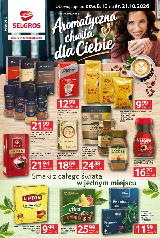 Katalog Selgros w: Kazimierz Biskupi | Katalog Kawa i herbata | 2026-10-08T00:00:00.000Z - 2026-10-21T00:00:00.000Z