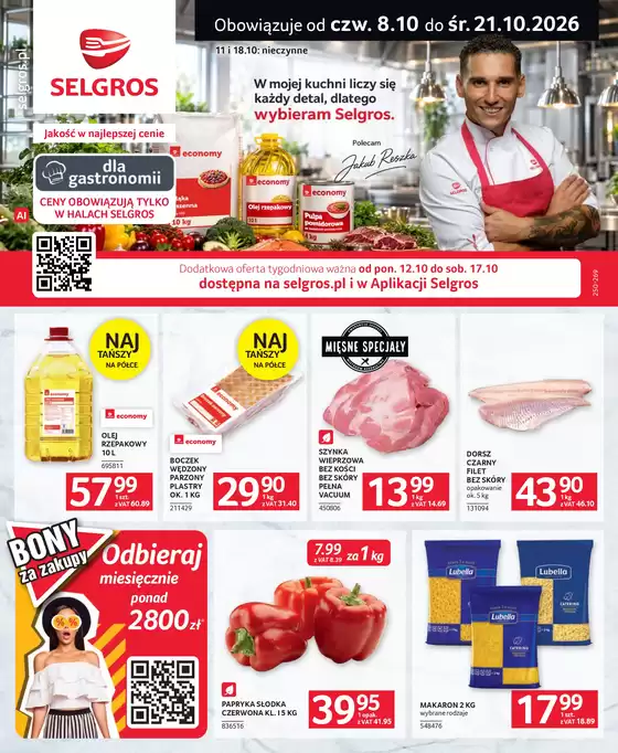 Katalog Selgros w: Kazimierz Biskupi | Oferta dla gastronomii | 2026-10-08T00:00:00.000Z - 2026-10-21T00:00:00.000Z