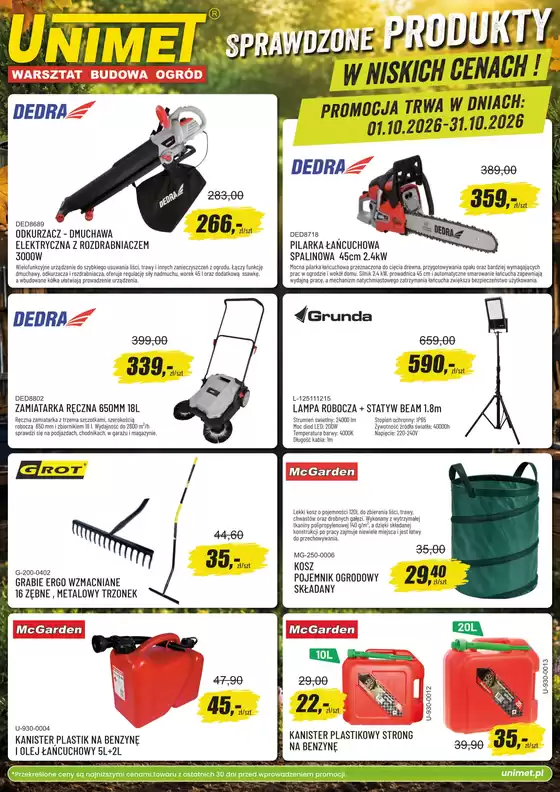 Katalog Unimet w: Gdynia | Sprawdzone produkty W niskich cenach! | 2026-10-09T00:00:00.000Z - 2026-10-31T00:00:00.000Z