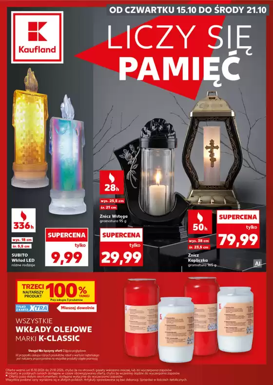 Katalog Kaufland w: Ciechocinek | Kaufland Katalog Znicze ważne do 21.10 | 2026-10-15T00:00:00.000Z - 2026-10-21T00:00:00.000Z