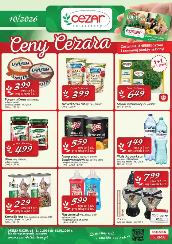 Katalog Cezar Delikatesy | OKRES OBOWIĄZYWANIA 15.10 - 28.10.2026 | 2026-10-15T00:00:00.000Z - 2026-10-28T00:00:00.000Z