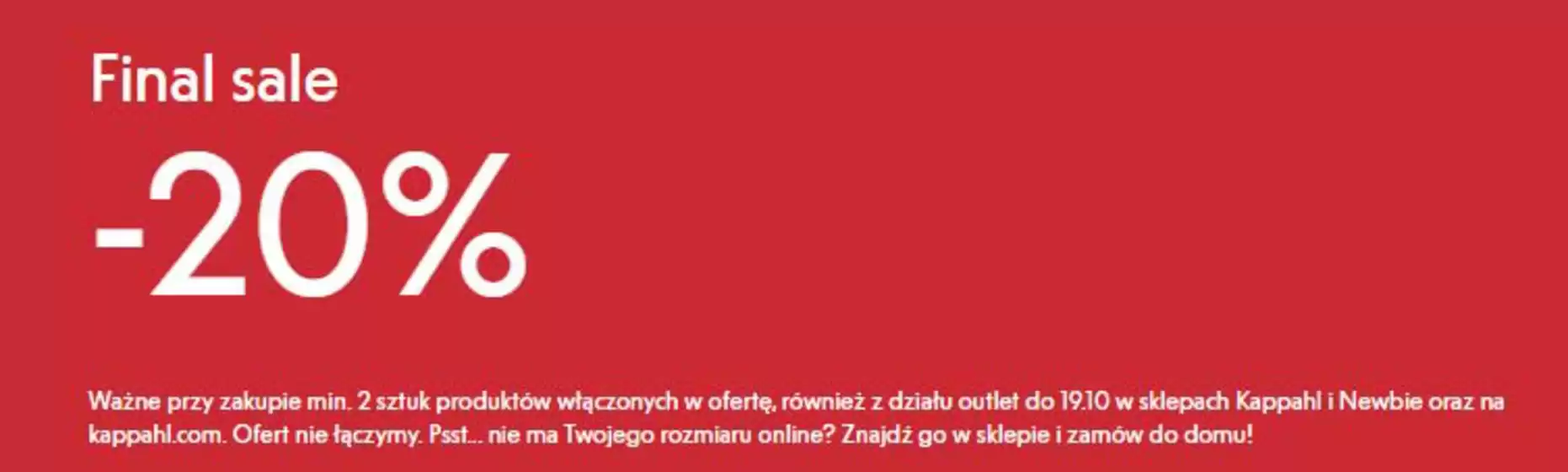 Katalog KappAhl | Final sale -20% | 2026-10-16T00:00:00.000Z - 2026-10-19T00:00:00.000Z