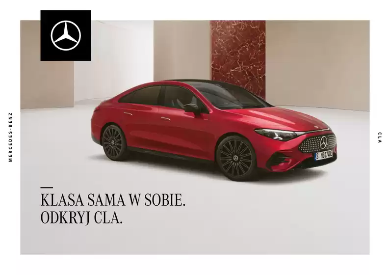 Katalog Mercedes-Benz w: Sokołów Małopolski | Elektryczny Mercedes‑Benz CLA | 2026-10-19T00:00:00.000Z - 2027-03-31T00:00:00.000Z