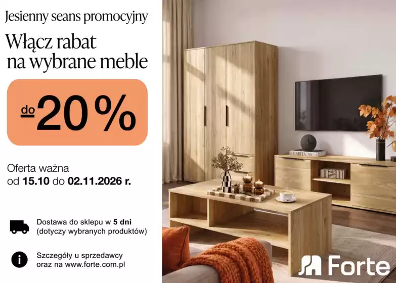 Katalog Forte Meble | Do - 20 %  | 2026-10-20T00:00:00.000Z - 2026-11-02T00:00:00.000Z