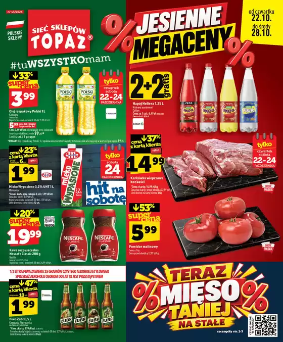 Katalog Topaz | Topaz gazetka | 2026-10-22T00:00:00.000Z - 2026-10-28T00:00:00.000Z