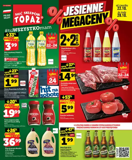 Katalog Topaz | Nasze najlepsze oferty dla Ciebie | 2026-10-22T00:00:00.000Z - 2026-10-28T00:00:00.000Z