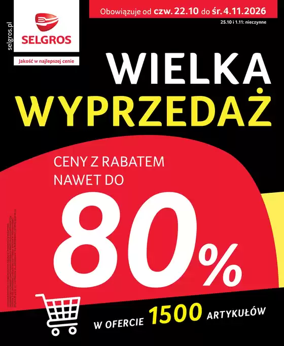 Katalog Selgros | Totalna Wyprzedaż | 2026-10-22T00:00:00.000Z - 2026-11-04T00:00:00.000Z