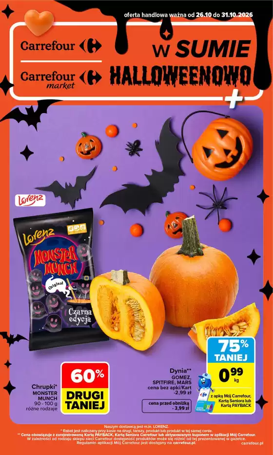 Katalog Carrefour | Gazetka Carrefour Market w SUMIE HALLOWEENOWO | 2026-10-25T00:00:00.000Z - 2026-10-31T00:00:00.000Z