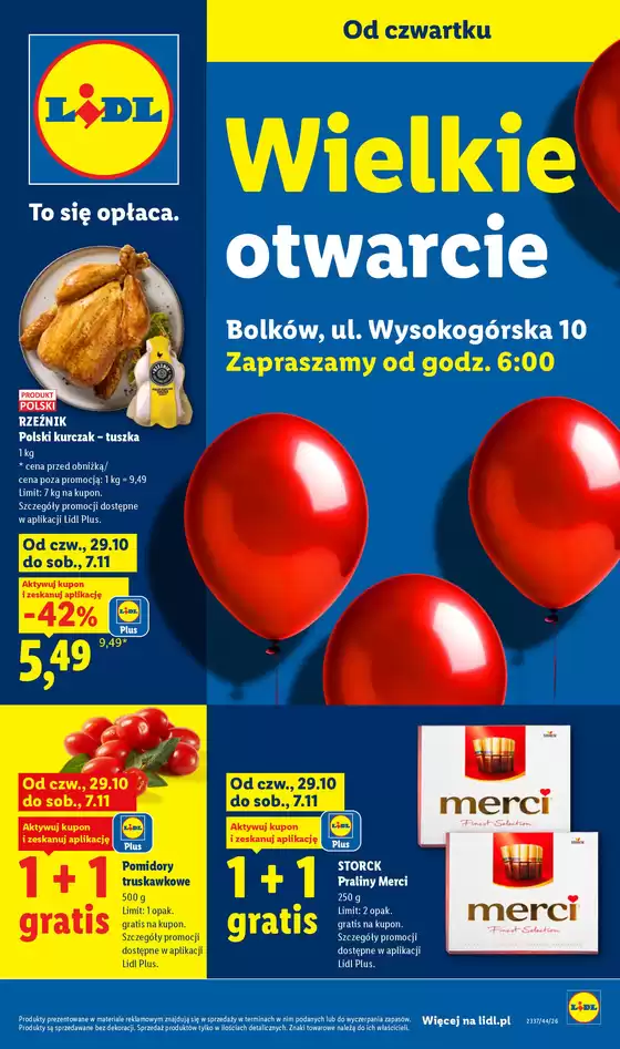 Katalog Lidl | Nowe otwarcie Lidla - Bolków | 2026-10-29T00:00:00.000Z - 2026-11-07T00:00:00.000Z