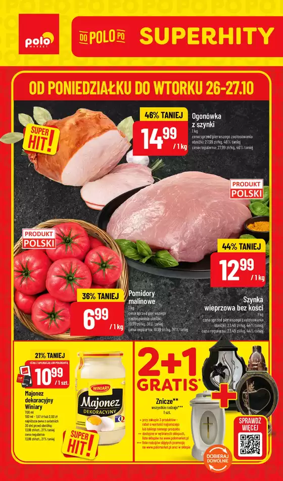Katalog POLOmarket w: Bojanowo | SuperHity POLOmarkt do wtorku 27.10 (G44) | 2026-10-26T00:00:00.000Z - 2026-10-27T00:00:00.000Z