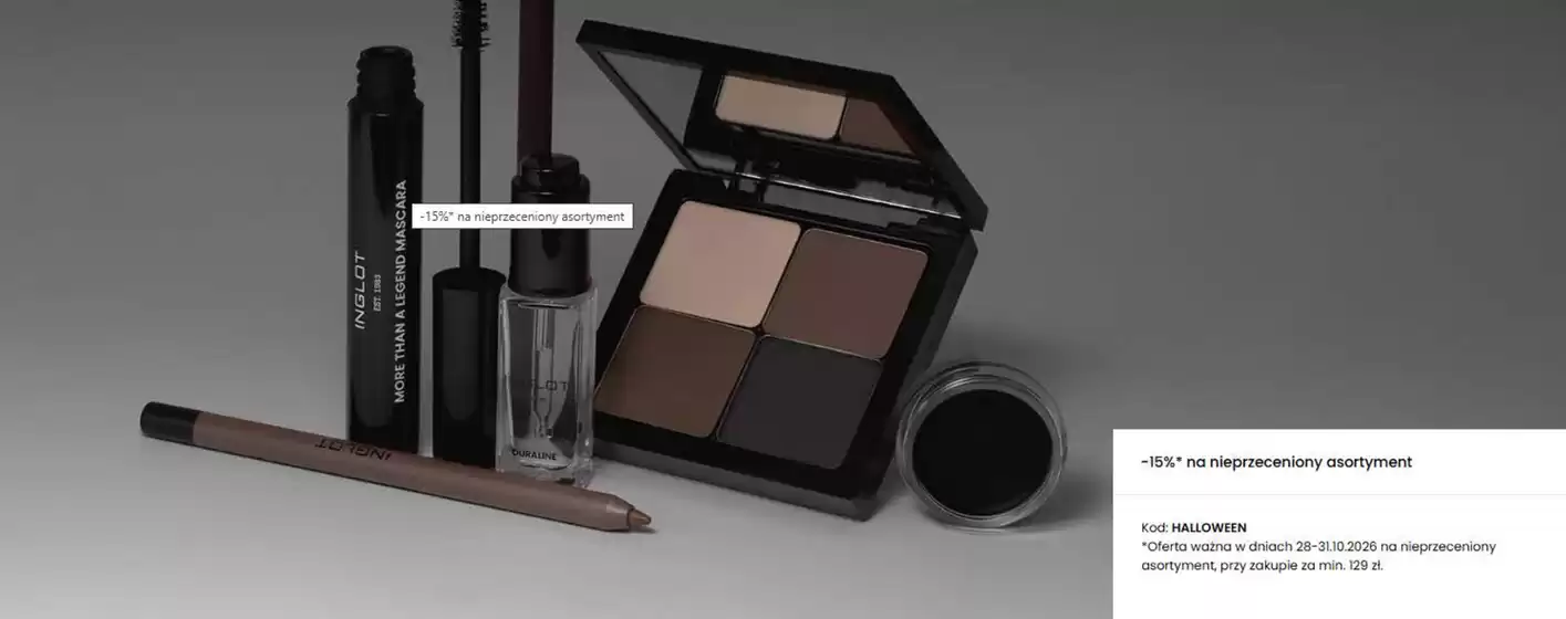 Katalog Inglot w: Dobrzyca | - 15 %  | 2026-10-28T00:00:00.000Z - 2026-11-15T00:00:00.000Z