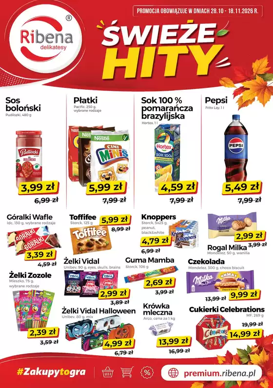 Katalog Delikatesy Ribena | Delikatesy Ribena gazetka | 2026-10-28T00:00:00.000Z - 2026-11-18T00:00:00.000Z