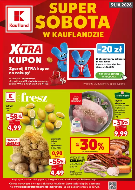 Katalog Kaufland w: Kożuchów | Kaufland Super Sobota ważne 31.10 | 2026-10-31T00:00:00.000Z - 2026-10-31T00:00:00.000Z
