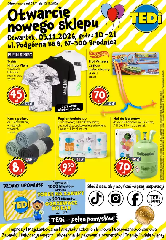 Katalog TEDi | Otwarcie Tedi w Brodnicy | 2026-11-05T00:00:00.000Z - 2026-11-12T00:00:00.000Z