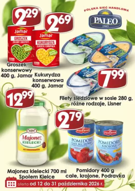 Katalog Delikatesy Paleo w: Garbatka-Letnisko | Aktualne promocje specjalne | 2026-10-12T00:00:00.000Z - 2026-10-31T00:00:00.000Z