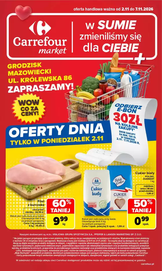 Katalog Carrefour Market | Gazetka Market w SUMIE zmieniliśmy się dla CIEBIE Grodzisk Mazowiecki | 2026-11-01T00:00:00.000Z - 2026-11-07T00:00:00.000Z