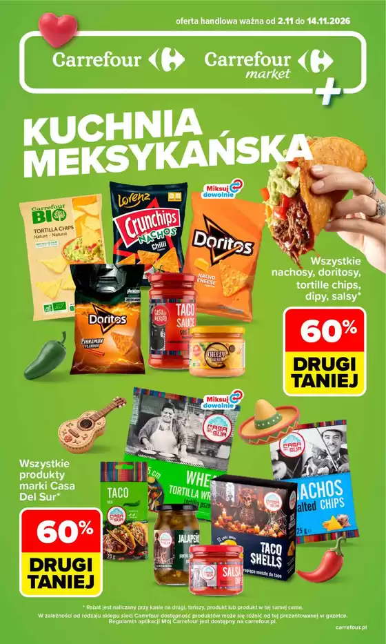 Katalog Carrefour w: Dylewo | Gazetka Kuchnia meksykańska | 2026-11-01T00:00:00.000Z - 2026-11-14T00:00:00.000Z
