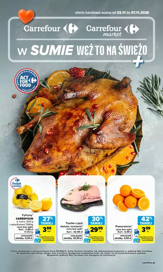 Katalog Carrefour w: Pelplin | Gazetka Carrefour Market w SUMIE weź to na świeżo | 2026-11-01T00:00:00.000Z - 2026-11-07T00:00:00.000Z
