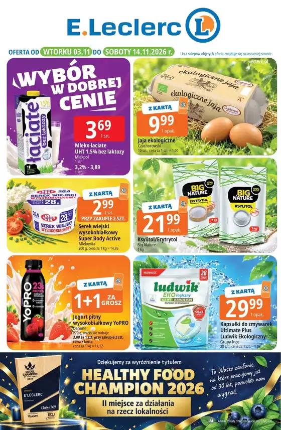 Katalog E.Leclerc w: Dylewo | Aktualne promocje specjalne | 2026-11-03T00:00:00.000Z - 2026-11-14T00:00:00.000Z