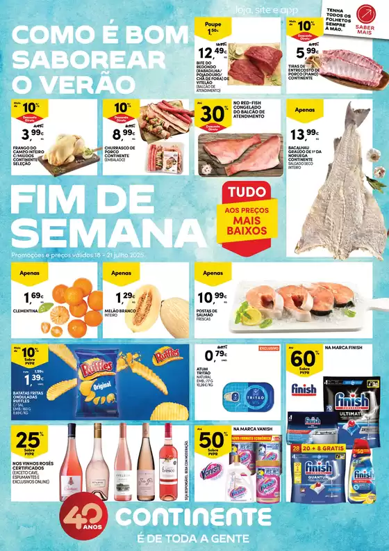 Catálogo Continente em Fundão | Fim de Semana: Como é bom saborear o verão | 2025-07-18T00:00:00.000Z - 2025-07-21T00:00:00.000Z