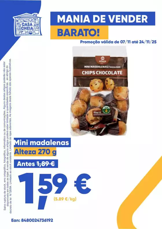 Catálogo Casa Cheia em Aveiro | Mini madalenas | 2025-11-07T00:00:00.000Z - 2025-11-24T00:00:00.000Z