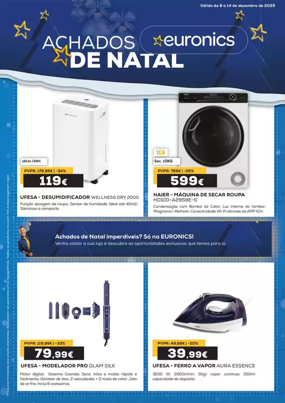 Catálogo Euronics em Vila Nova de Gaia | Achados de Natal | 2025-12-08T00:00:00.000Z - 2025-12-14T00:00:00.000Z
