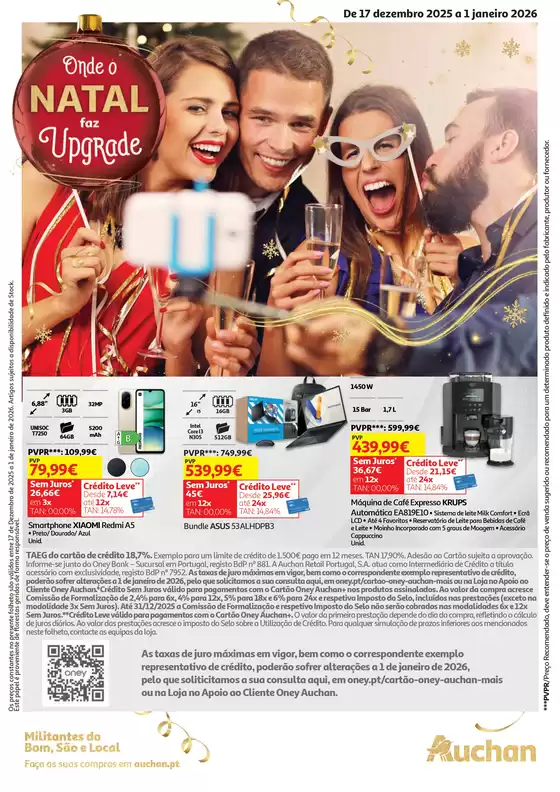Catálogo Auchan em Águas de Moura | Onde o Natal faz upgrade | 2025-12-17T00:00:00.000Z - 2026-01-01T00:00:00.000Z