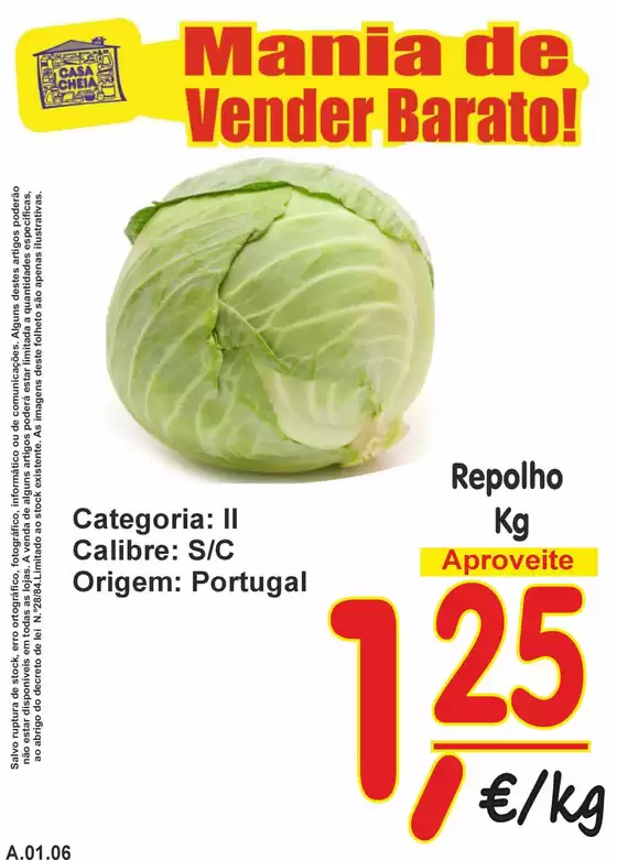 Catálogo Casa Cheia em Quarteira | Repolho | 2025-12-19T00:00:00.000Z - 2026-01-06T00:00:00.000Z
