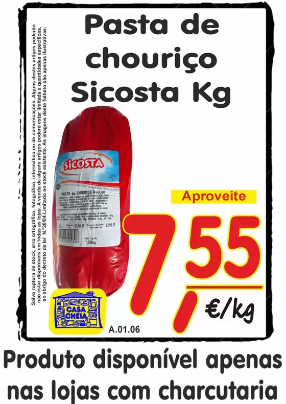 Catálogo Casa Cheia em Chaves | Pasta de chouriço sicosta | 2025-12-19T00:00:00.000Z - 2026-01-06T00:00:00.000Z