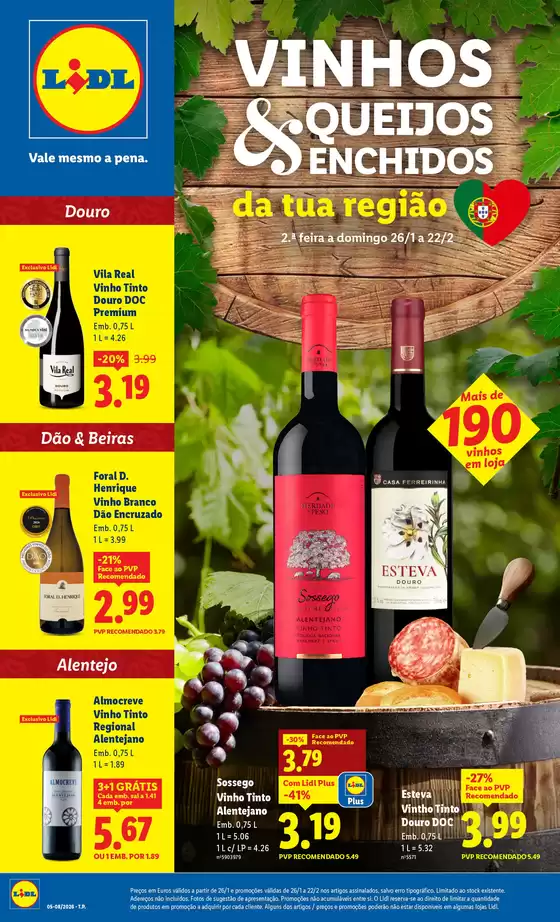 Catálogo Lidl em Coimbra | Vinhos queijos e enchidos | 2026-01-23T00:00:00.000Z - 2026-02-22T00:00:00.000Z
