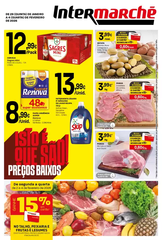 Catálogo Intermarché em Rebordões | Isto é que são preços BAIXOS | 2026-01-29T00:00:00.000Z - 2026-02-04T00:00:00.000Z