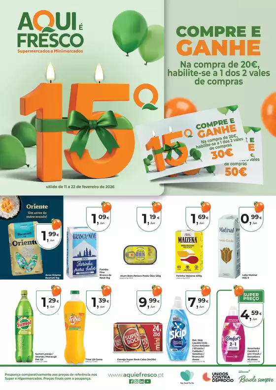 Catálogo Aqui é Fresco em Coimbra | 3º Folheto Aniversário Comece o Ano a Poupar | 2026-02-11T00:00:00.000Z - 2026-02-22T00:00:00.000Z