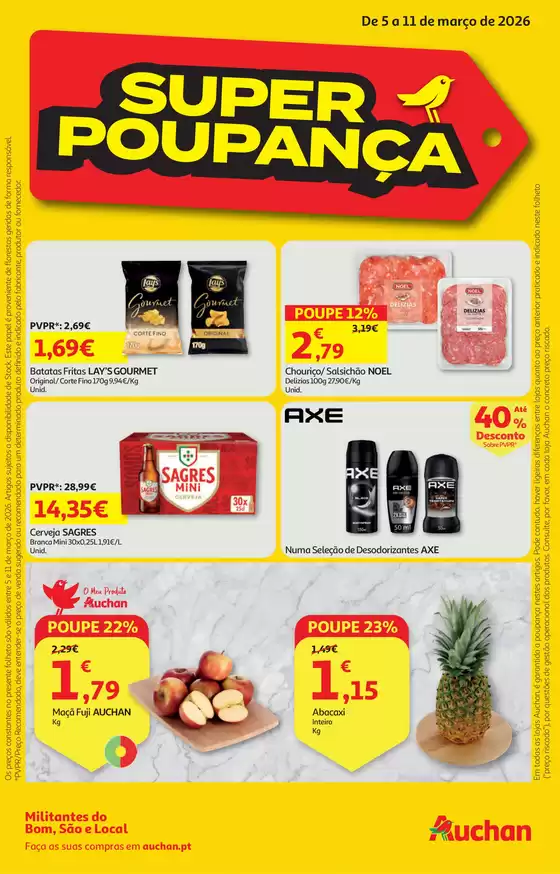 Catálogo Auchan Supermercado em São João dos Montes | Super Poupança | 2026-03-05T00:00:00.000Z - 2026-03-11T00:00:00.000Z