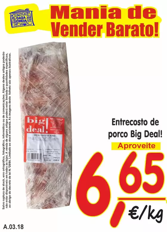 Catálogo Casa Cheia em Armação de Pêra | Entrecosto de porco Big Deal! | 2026-03-06T00:00:00.000Z - 2026-03-18T00:00:00.000Z