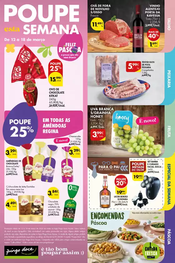 Catálogo Pingo Doce em Selmes | Folheto Poupe Esta Semana Açores | 2026-03-12T00:00:00.000Z - 2026-03-18T00:00:00.000Z
